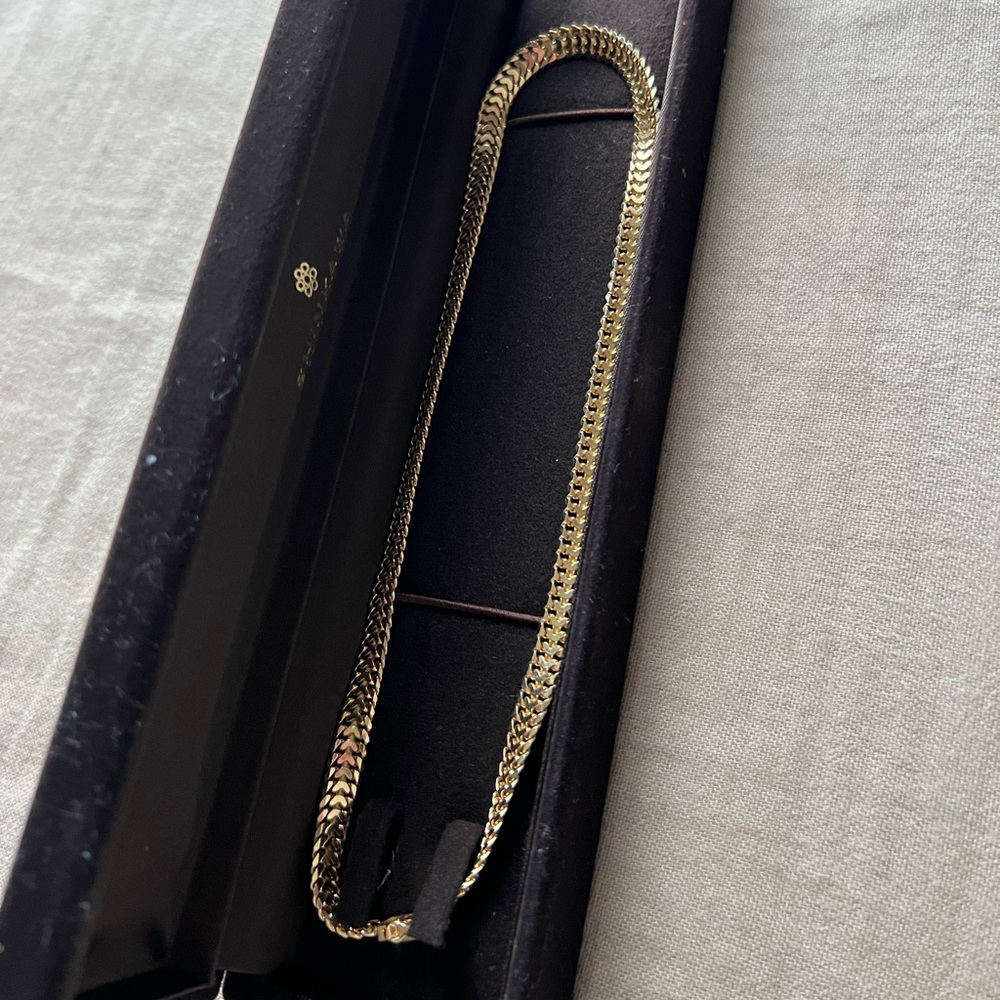 18k japan gold heartbiz necklace 40cm